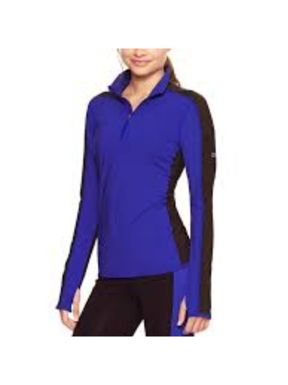 Gap GapFit 1/2 Zip Running Athletic Blue Colorblock Training Jacket Size Small